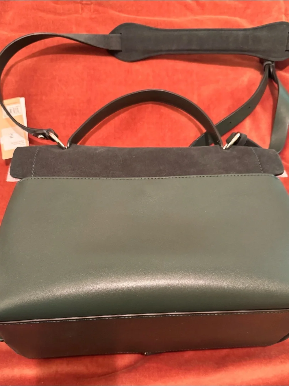 NWT Rebecca Minkoff Stella Suede and Leather Satchel in Pine